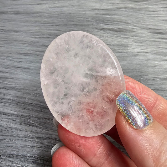 Rose Quartz Worry Pocket Stone Crystals BONUS INFO Card Gifts