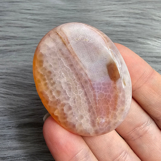 Fire Agate Worry Pocket Stone Crystals Stones BONUS INFO CARD Gifts