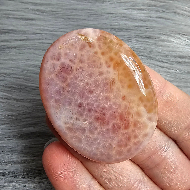 Fire Agate Worry Pocket Stone Crystals Stones BONUS INFO CARD Gifts