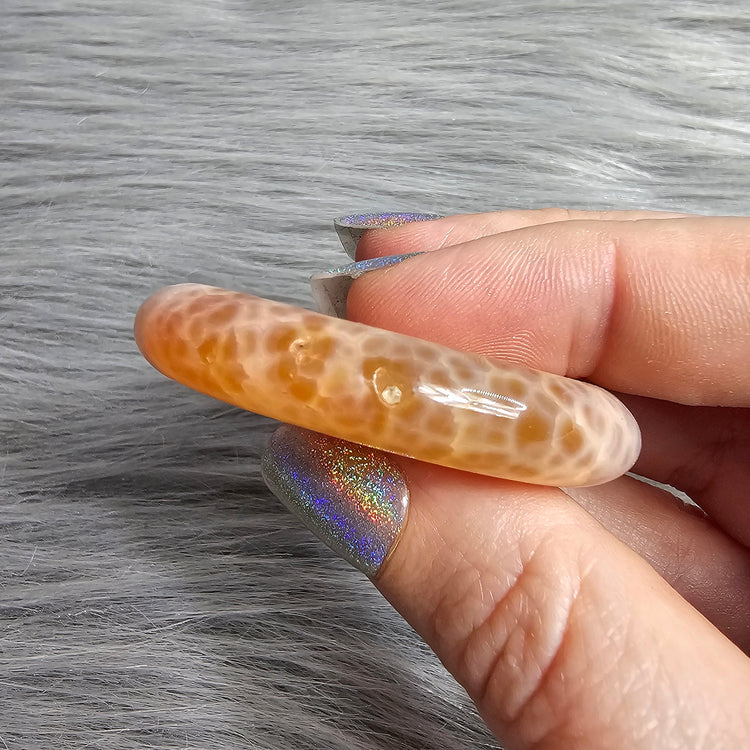 Fire Agate Worry Pocket Stone Crystals Stones BONUS INFO CARD Gifts