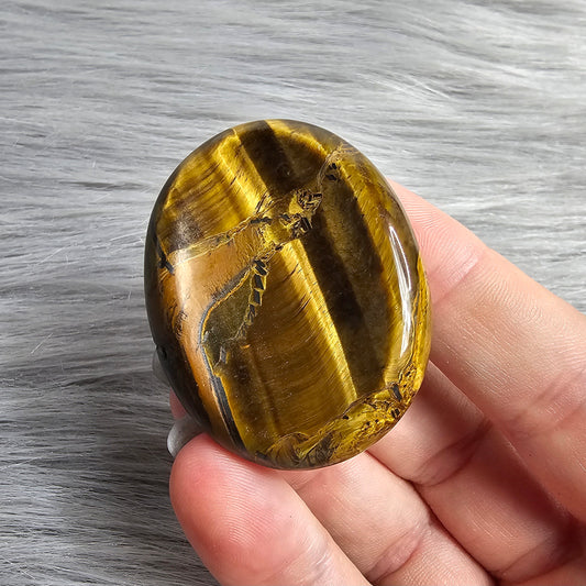 Tiger Eye Worry Stone Crystals Mineral Stones Natural BONUS Info Card Gifts