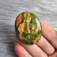 Unakite Worry Stone Pocket Crystals Mineral Stones Natural BONUS Info Card Gifts