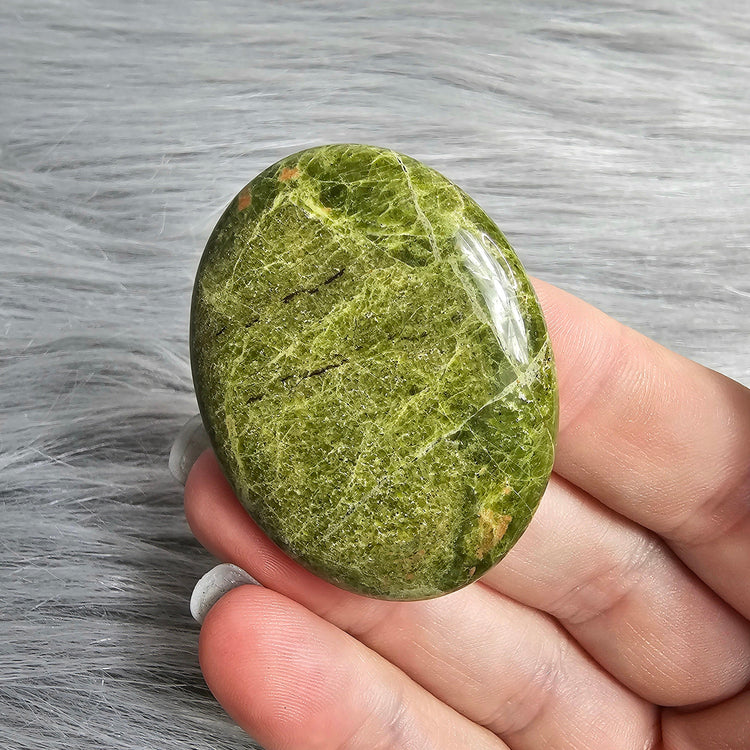 Unakite Worry Pocket Stone Crystals BONUS Info Card Gifts