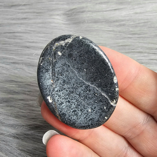 Hematite Stone Worry Pocket Stone Crystals Stones BONUS INFO CARD Gifts