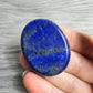 Lapis Lazuli Worry Stone Pyrite Pocket Crystals Mineral BONUS Info Card Gifts