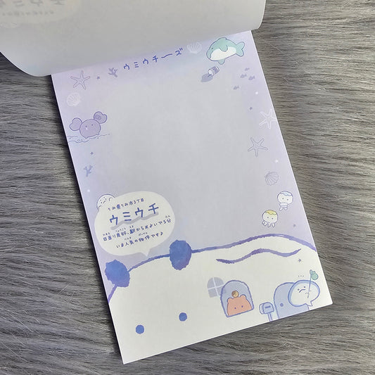 Sea Snail Large Memo Pad Kawaii Stationery Notepad Gifts Q-lia