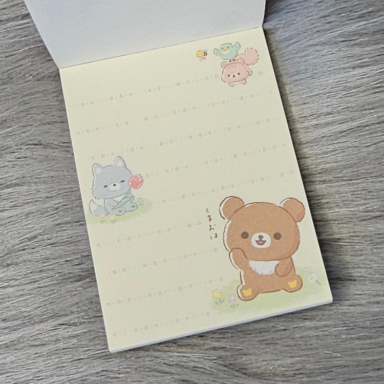 San-x Chairoikoguma Rilakkuma Mini Memo Pad Stationery Collectible Gifts