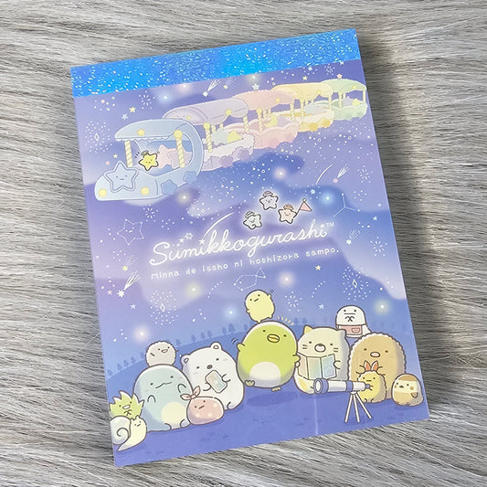 Sumikko Gurashi San-x Starry Walk Mini Memo Pad Stationery Collectible Gifts