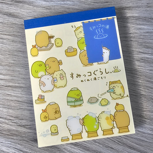 Sumikko Gurashi Hot Spring Mini Memo Pad Stationery Collectible Gifts