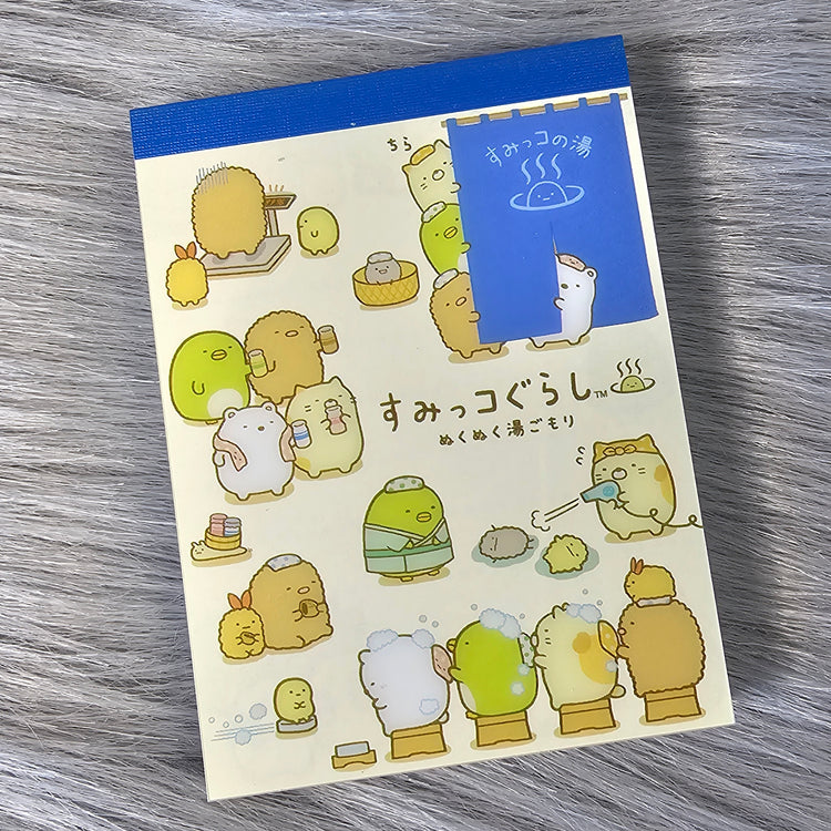 Sumikko Gurashi Hot Spring Mini Memo Pad Stationery Collectible Gifts