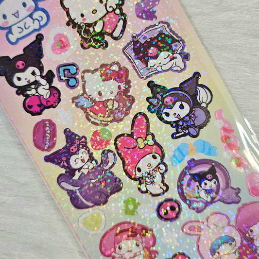 Kawaii Party Holographic Sticker Sheet Stickers
