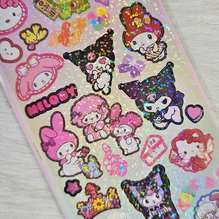 Kawaii Party Holographic Sticker Sheet Stickers