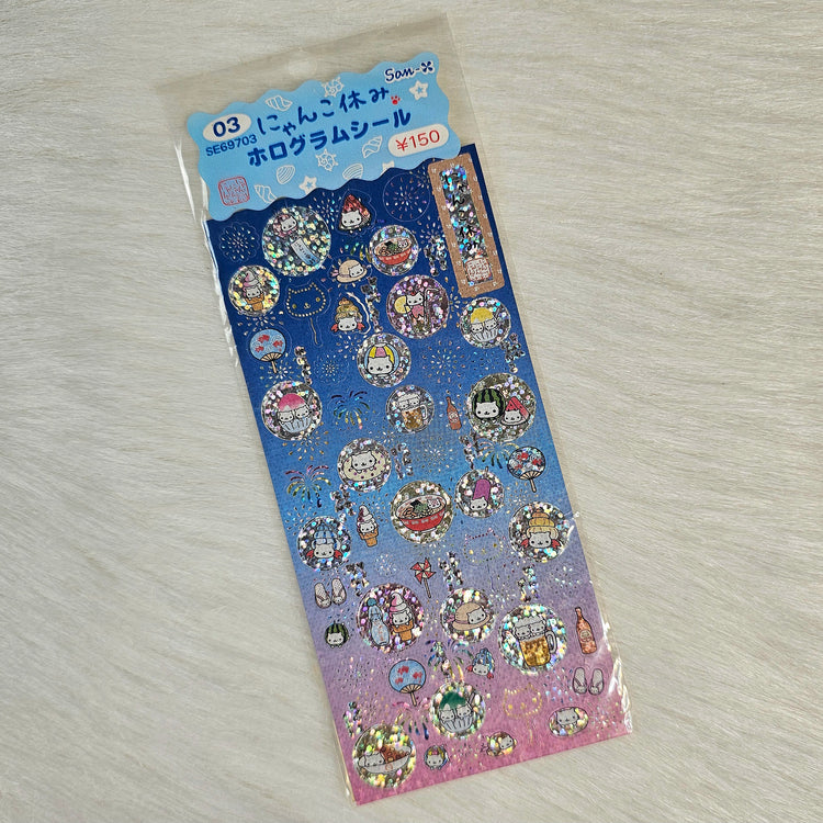 Nyan Nyanko San-x Stickers Sticker Sheet Kawaii Japan Collectible Cute Gifts