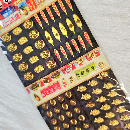 Crux Japan Food Stickers Sticker Sheet Kawaii Japan Collectible Cute