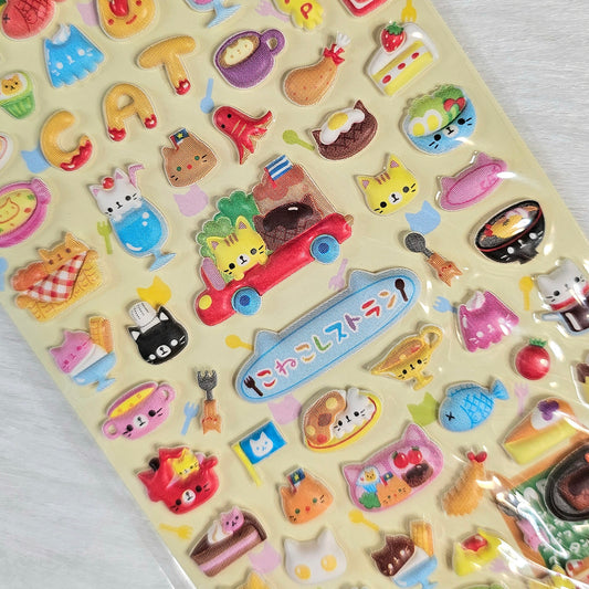 Restaurant Stickers Sticker Sheet Kawaii Japan Collectible Cute Gifts