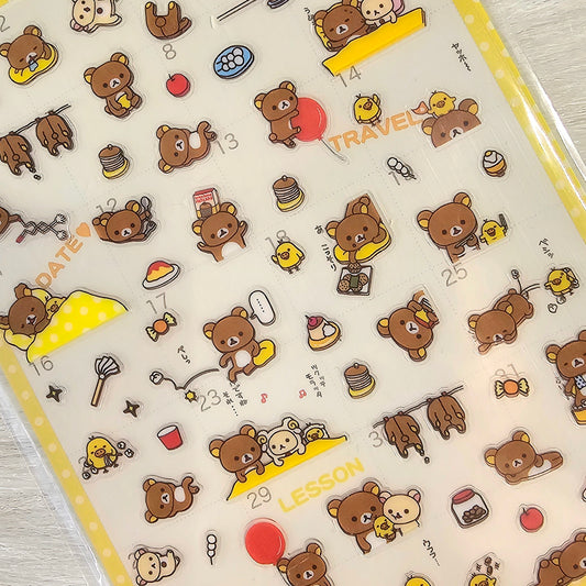 Rilakkuma Stickers Sticker Sheet Kawaii Japan Collectible Cute Gifts