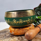 Chakra Tibetan Song Bowl Pillow & Striker Green Meditiation Reiki Cleansing Healing Spiritual