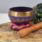Chakra Tibetan Song Bowl Pillow & Striker Purple Meditiation Reiki Cleansing Healing Spiritual