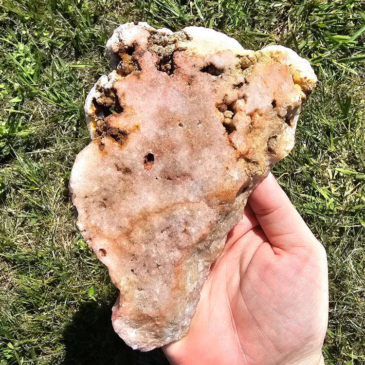 Large Pink Amethyst Slab Slice Crystals Minerals Druzy Cave Collectible