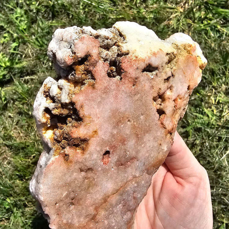 Large Pink Amethyst Slab Slice Crystals Minerals Druzy Cave Collectible