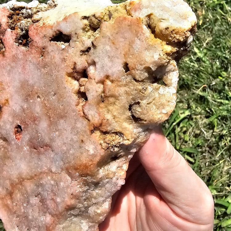 Large Pink Amethyst Slab Slice Crystals Minerals Druzy Cave Collectible