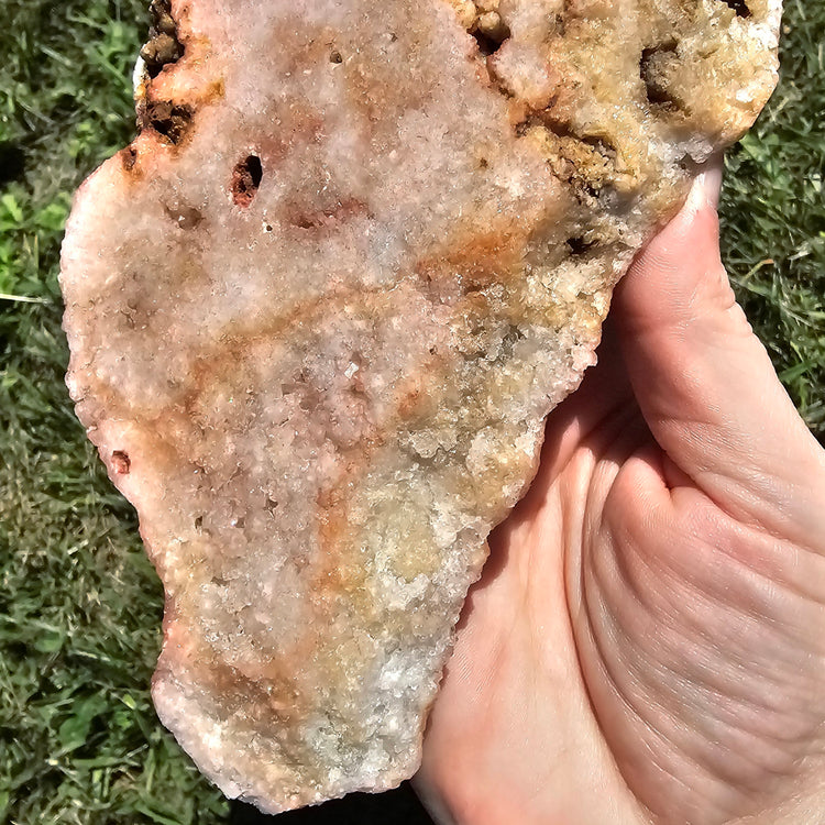 Large Pink Amethyst Slab Slice Crystals Minerals Druzy Cave Collectible