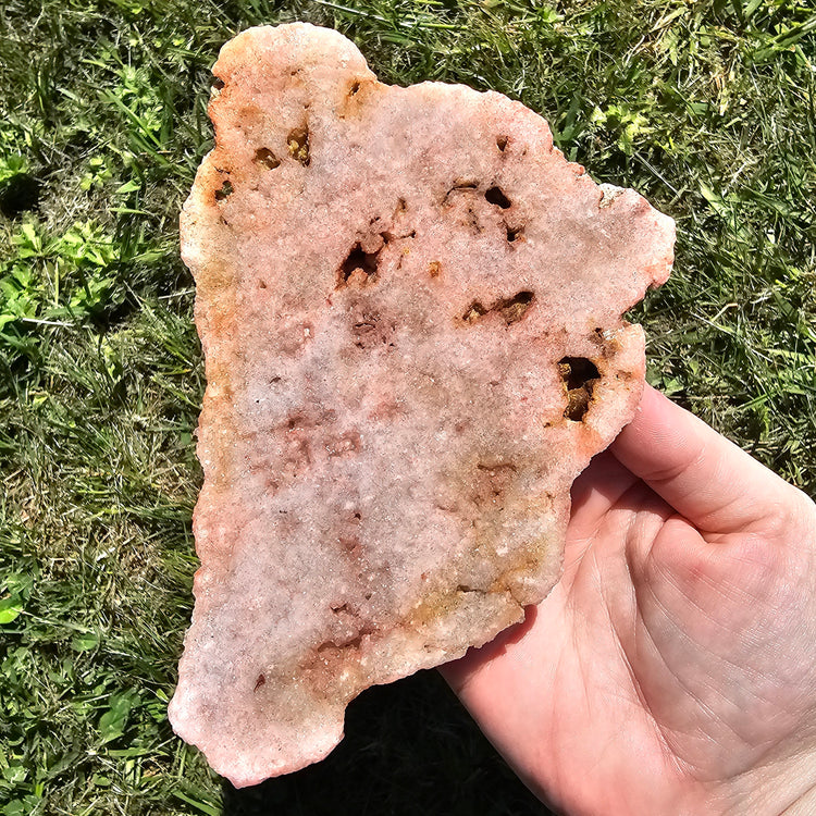 Large Pink Amethyst Slab Slice Crystals Minerals Druzy Cave Collectible