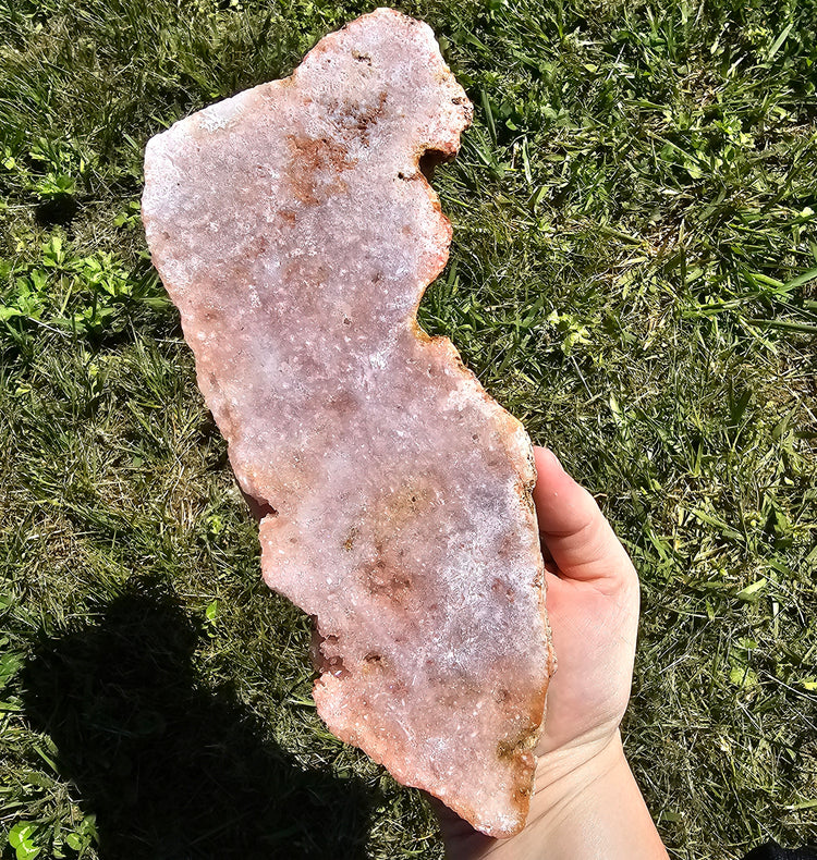 Large Pink Amethyst Slab Slice Crystals Minerals Druzy Cave Collectible