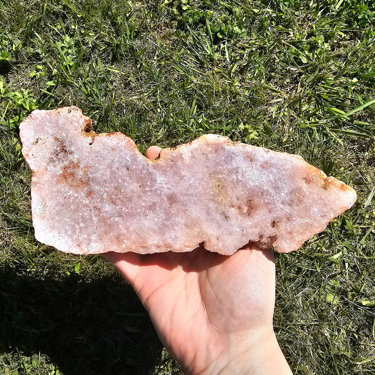 Large Pink Amethyst Slab Slice Crystals Minerals Druzy Cave Collectible