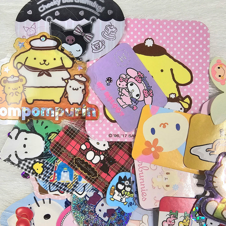 Sanrio Hello Kitty Kawaii Sticker Flakes (40) Lot Sack o Stickers Mixed RETRO