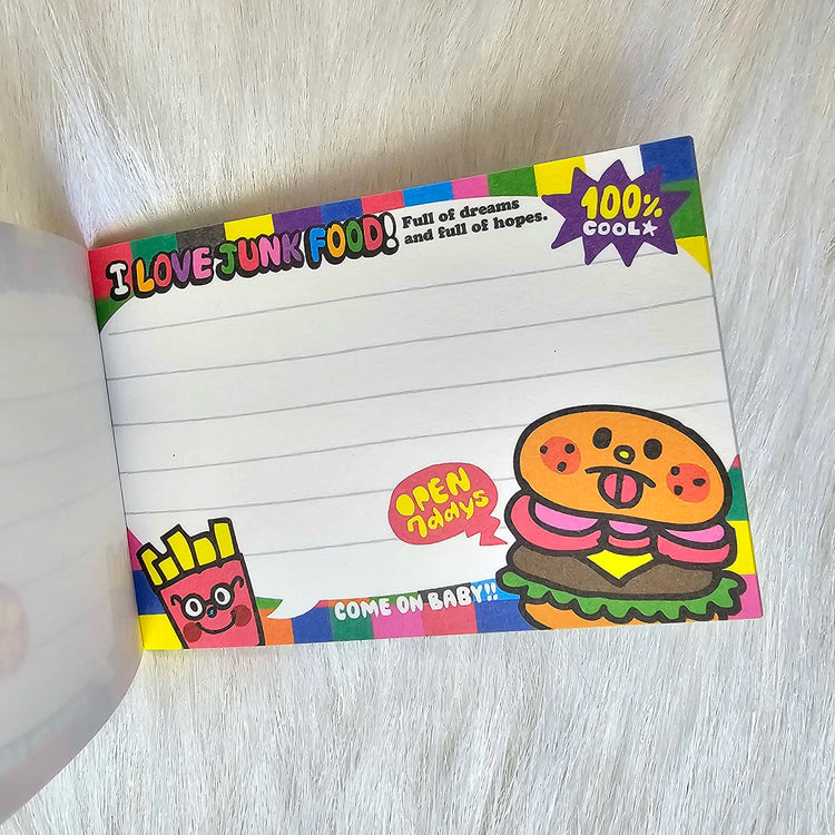 Junk Food Kawaii Mini Memo Pad Stationery Collectible Gifts