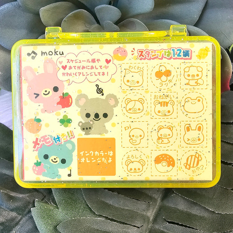 Moco Friend Kawaii Stamp Set Stampers Japan Retro Collectible Gifts USED