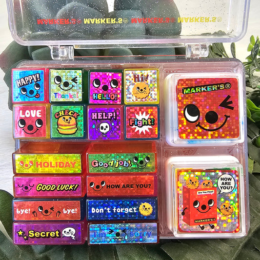 Markers Kawaii Stamp Set Stampers Japan Retro Collectible Gifts USED