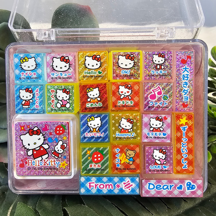 Hello Kitty Kawaii Stamp Set Stampers Japan Retro Collectible USED Deadstock