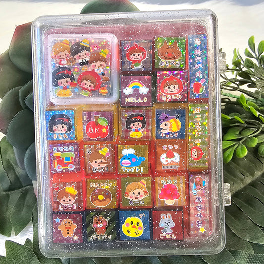 Fairy Tale Kawaii Stamp Set Stampers Japan Retro Collectible Gifts USED