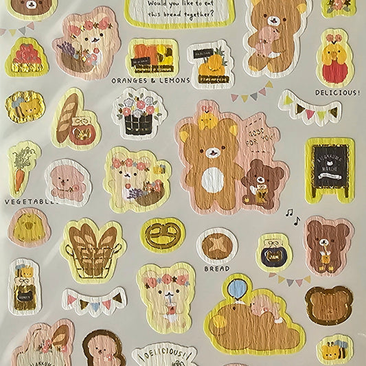 Rilakkuma San-x Stickers Sticker Sheet Kawaii Japan Collectible Cute Gifts