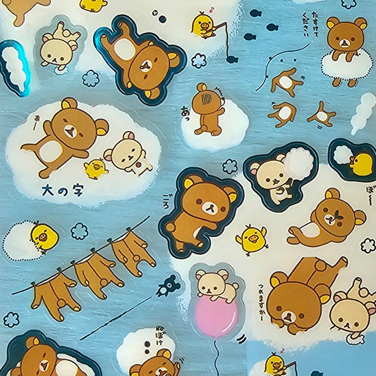 Rilakkuma Stickers Sticker Sheet Kawaii Japan Collectible Cute Gifts