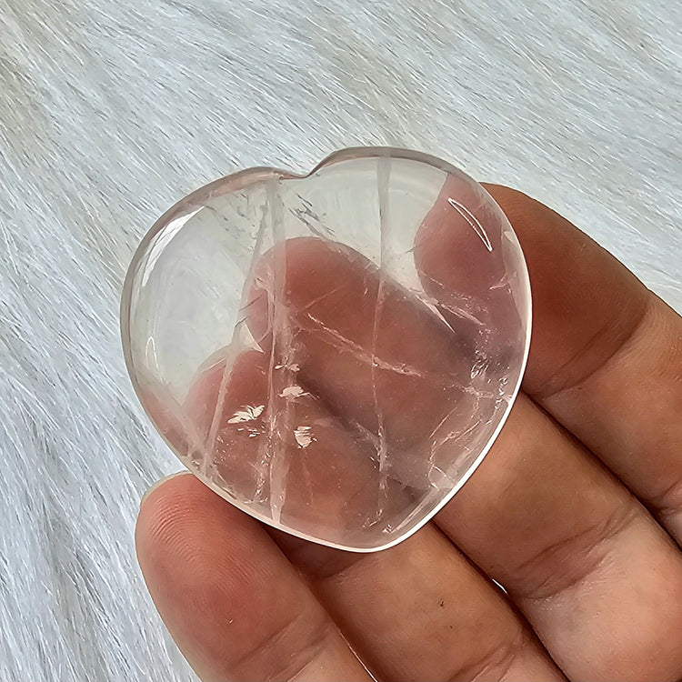 Clear Quartz Worry Pocket Stone Crystal BONUS Info Card Gifts