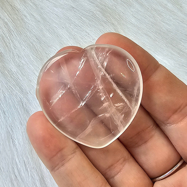 Clear Quartz Worry Pocket Stone Crystal BONUS Info Card Gifts