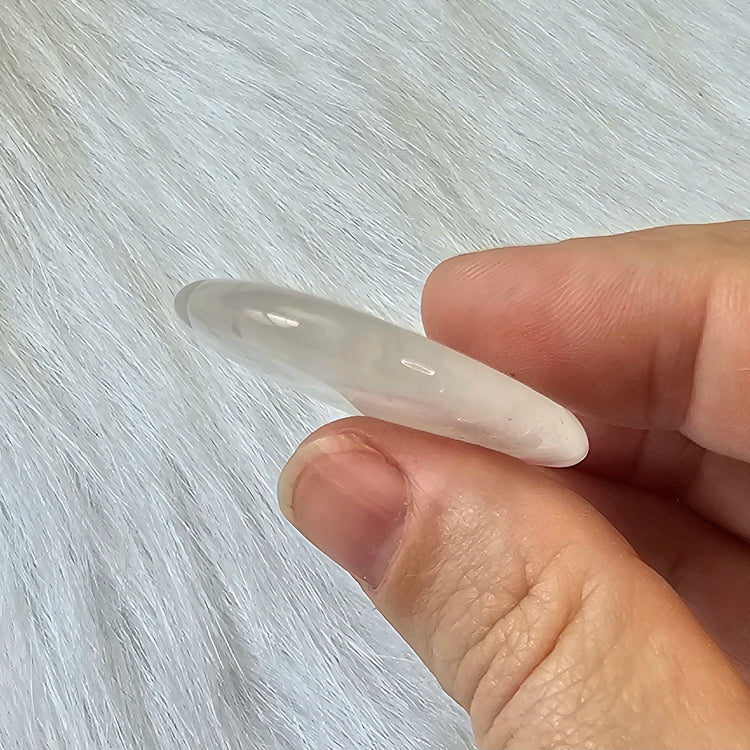 Clear Quartz Worry Pocket Stone Crystal BONUS Info Card Gifts