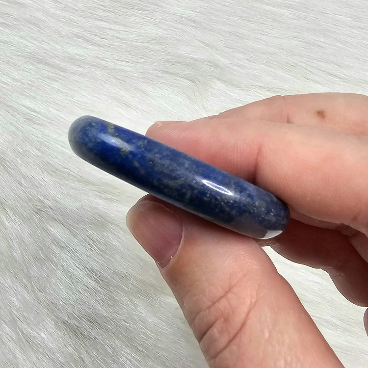 Lapis Lazuli Worry Pocket Stone Pyrite Crystal BONUS Info Card Gifts