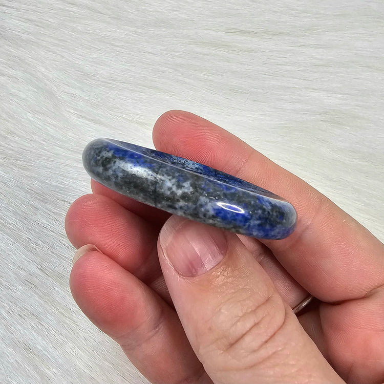 Lapis Lazuli Worry Pocket Stone Pyrite Crystal BONUS Info Card Gifts