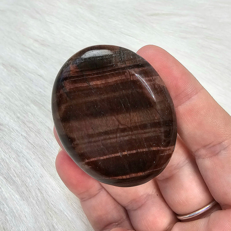 Red Tiger's Eye Worry Pocket Stone Crystals BONUS INFO CARD Gifts