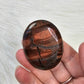 Red Tiger's Eye Worry Pocket Stone Crystals BONUS INFO CARD Gifts