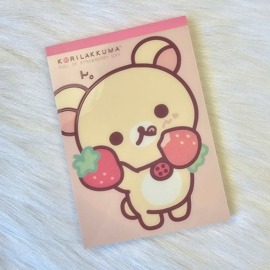 San-x Rilakkuma Korilakkuma Large Memo Pad Kawaii Japan