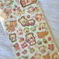 San-x Rilakkuma Strawberry Stickers Sticker Sheet Kawaii Japan Collectible