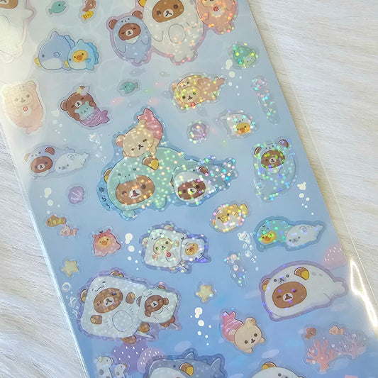 San-x Rilakkuma Stickers Sticker Sheet Kawaii Japan Collectible