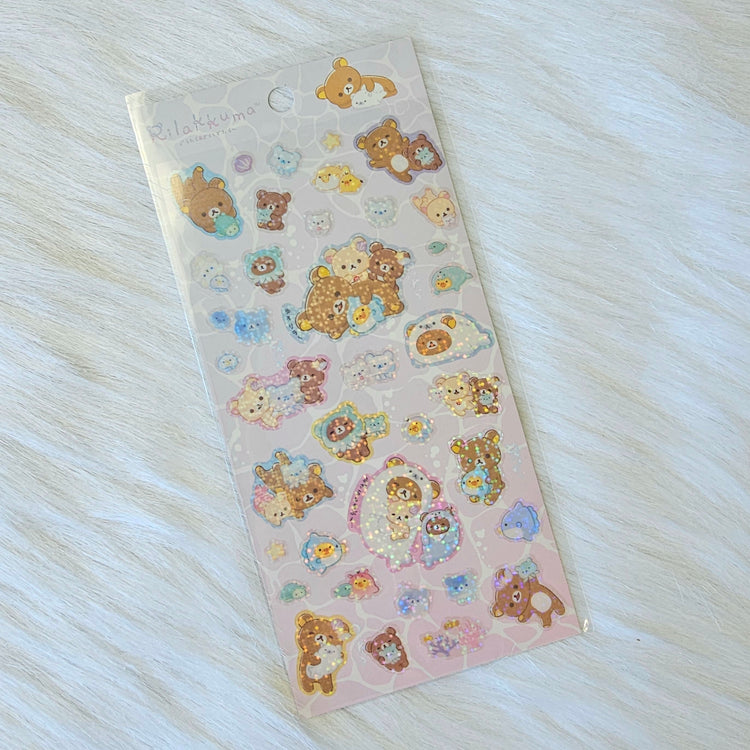 San-x Rilakkuma Stickers Sticker Sheet Kawaii Japan Collectible