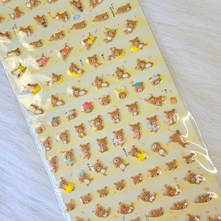 San-x Rilakkuma Stickers Sticker Sheet Kawaii Japan Collectible Gifts