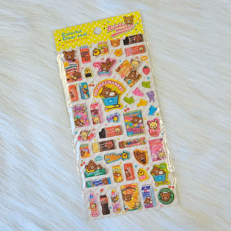 Retro San-x Rilakkuma Stickers Sticker Sheet Kawaii Japan Collectible Gifts